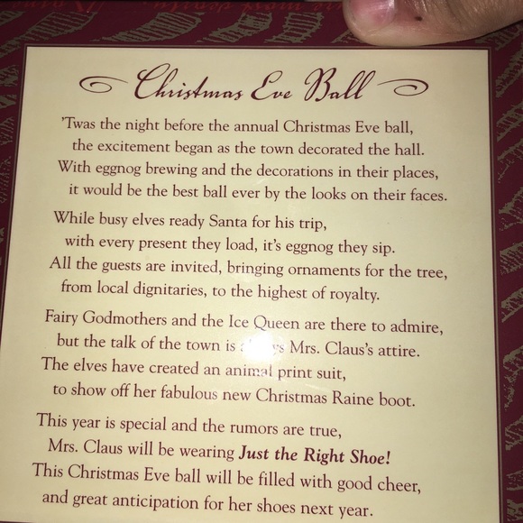 Just the right shoe by raine Christmas Eve ball boot item 25220 NWB - Picture 12 of 13